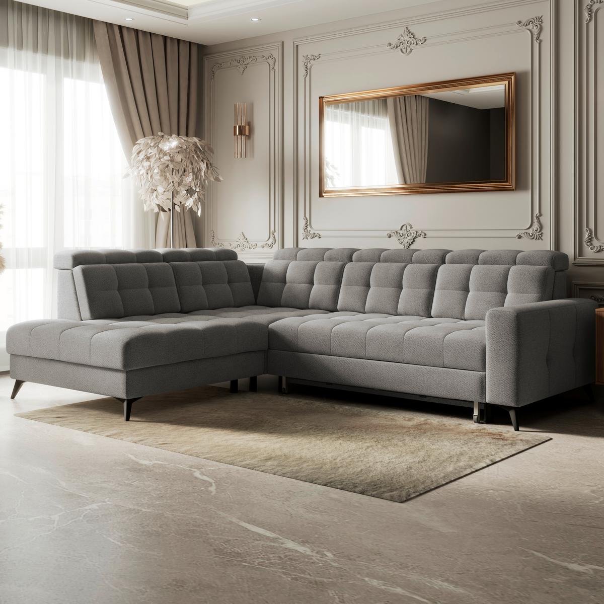 Coltar BARLETTA - gri închis, Romantik / Landhaus, textil (228/289cm) - Luca Bessoni