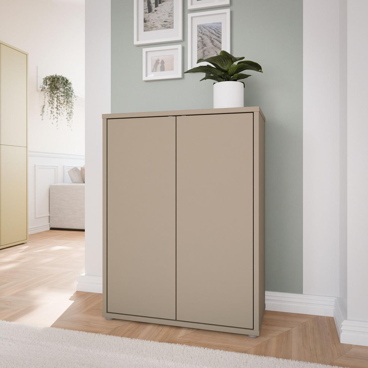 Ormar Za Cipele Alice Springs - siva/taupe, Moderno, drvni materijal/plastika (74,5/99,1/34,9cm) - Modern Living