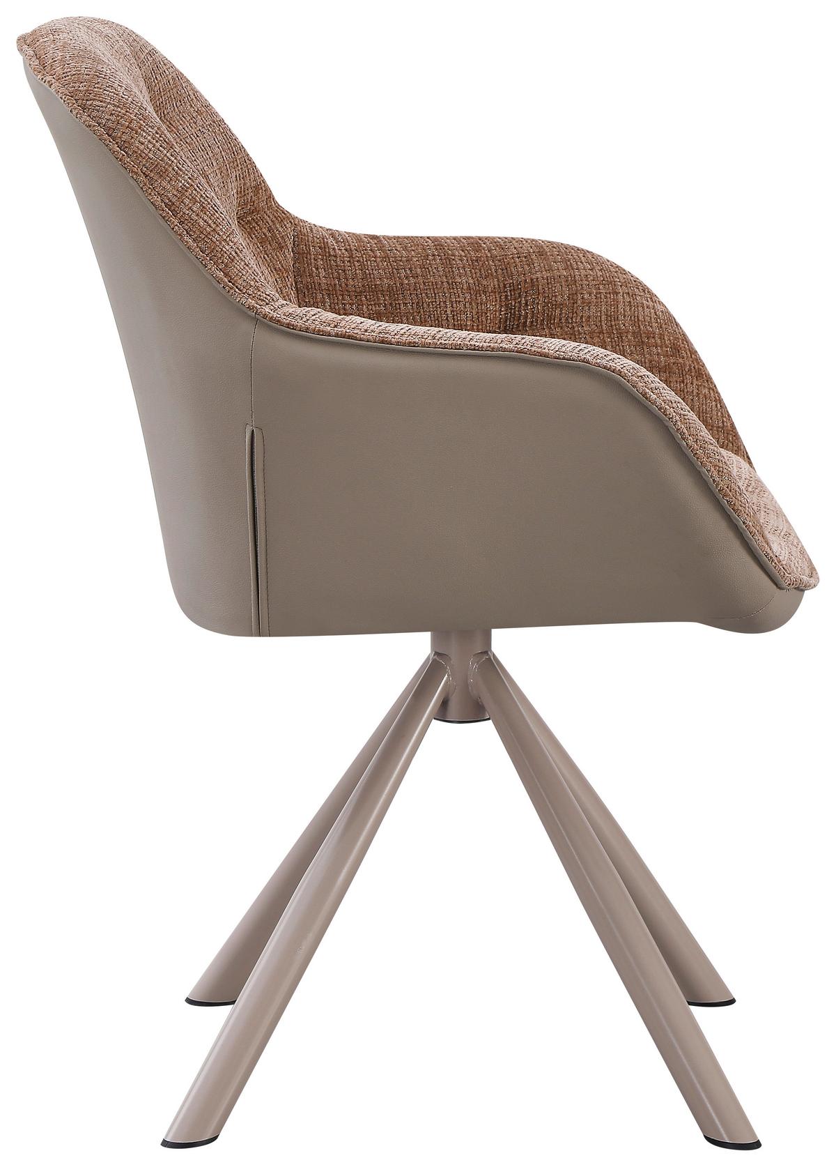 Naslanjač Eileen, Bež - siva/bež, Moderno, kovina/tekstil (62/85/62cm) - Mömax