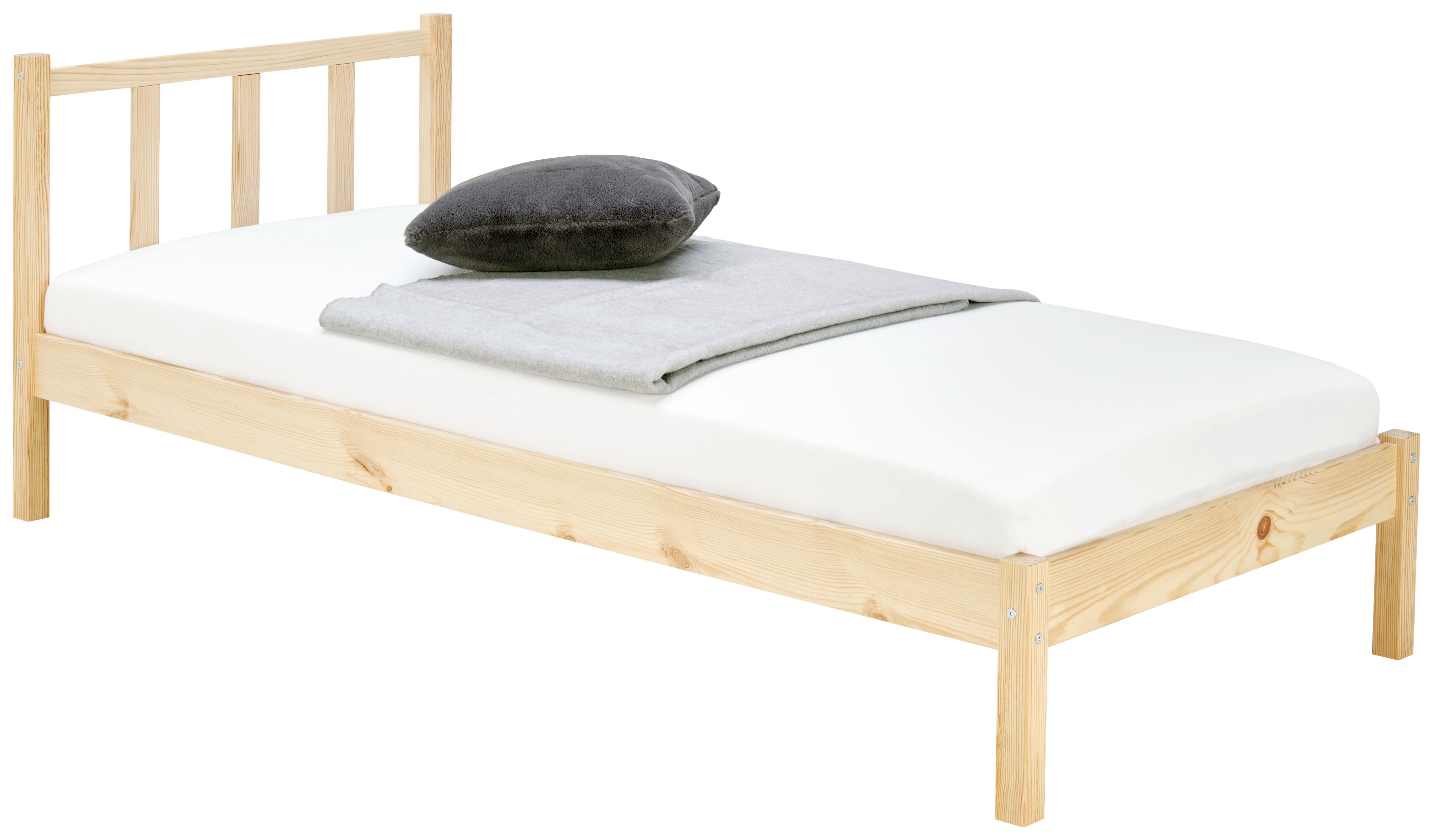 Posteljni Okvir Maren, Masiven Bor, 90x200 - barve bora, Konvencionalno, les (90/200cm) - Mömax
