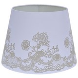 Lámpaernyő Camilla - Fehér, romantikus/Landhaus, Fém/Textil (25-35/25cm) - Mömax modern living