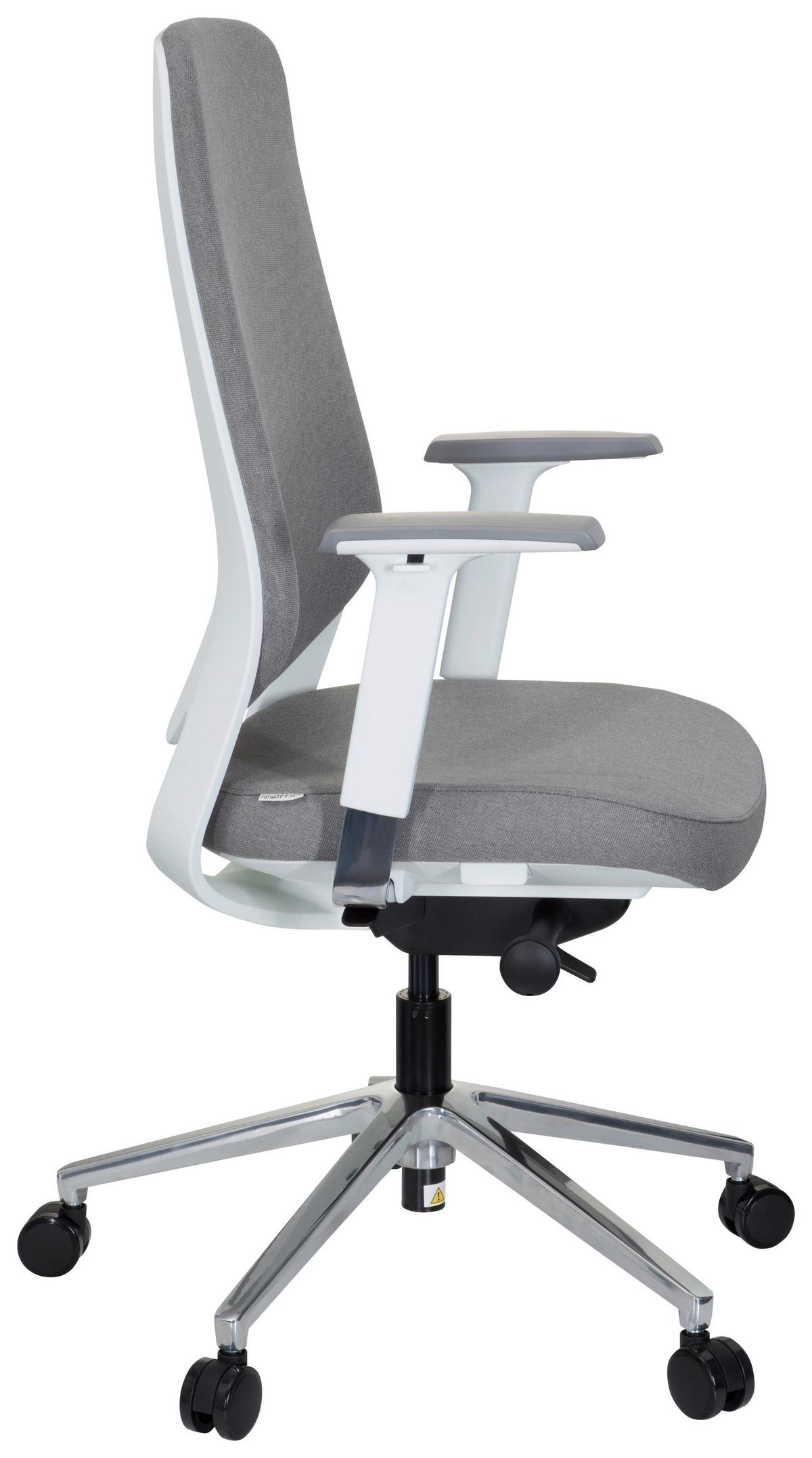 Pisarniški Stol Chiaro T4 White, Siva - siva/bela, Moderno, kovina/umetna masa (56/131/67cm) - MID.YOU