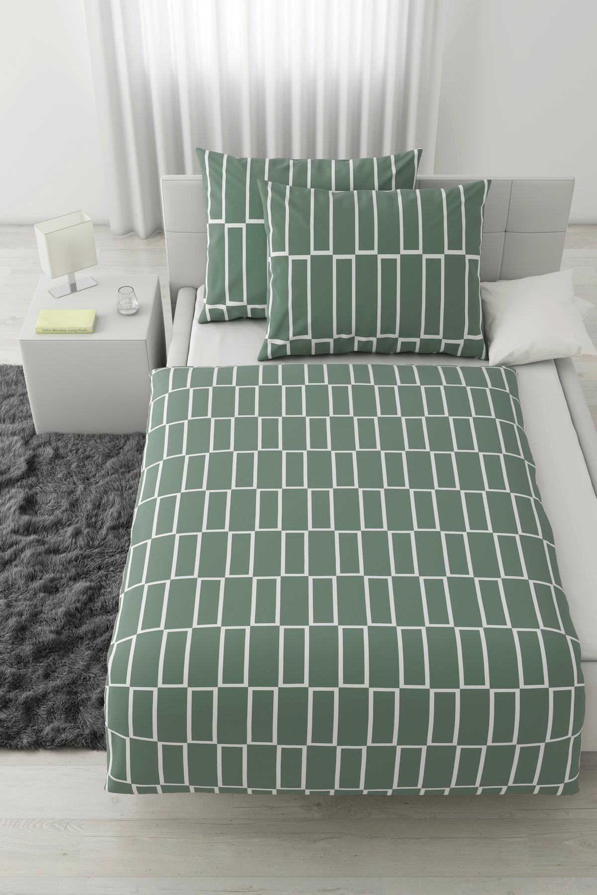 Posteljnina Brigg, Več Barv, 2x60/80, 200/200 - rjavosiva/črna, tekstil (200/200cm) - Modern Living