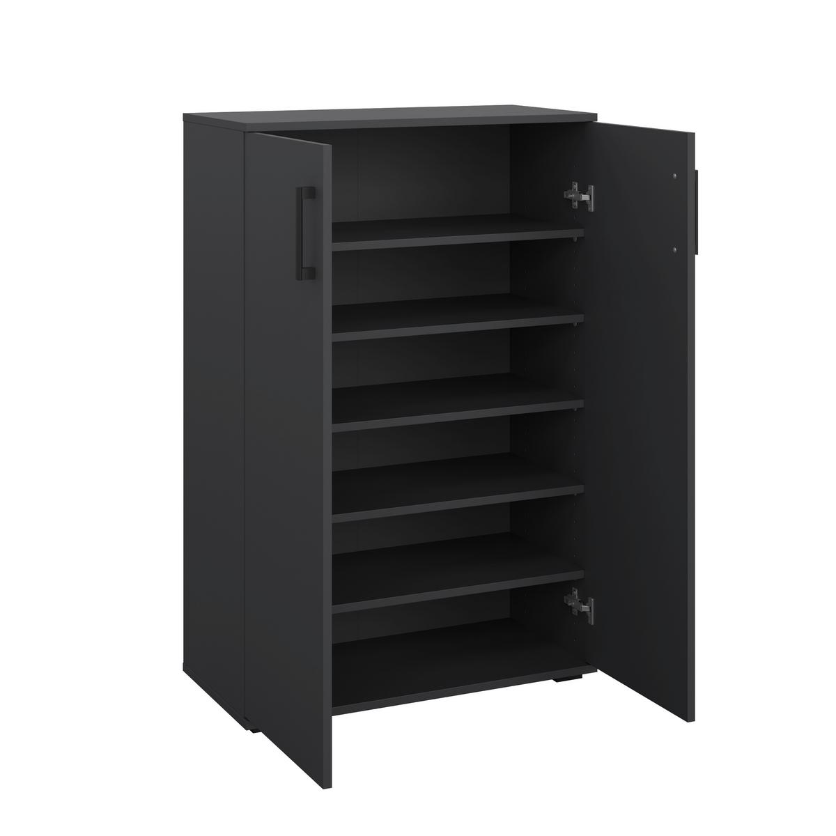 Schuhschrank Bobby II Anthrazit - Anthrazit, KONVENTIONELL, Holz (70/106/33,4cm) - Mömax