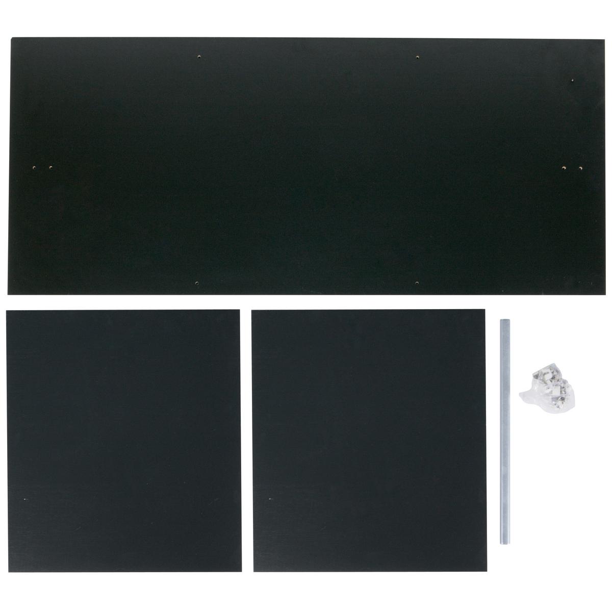 Inneneinteilung Connect Schwarz - Schwarz, Design, Holzwerkstoff (55/121/3cm) - Livetastic