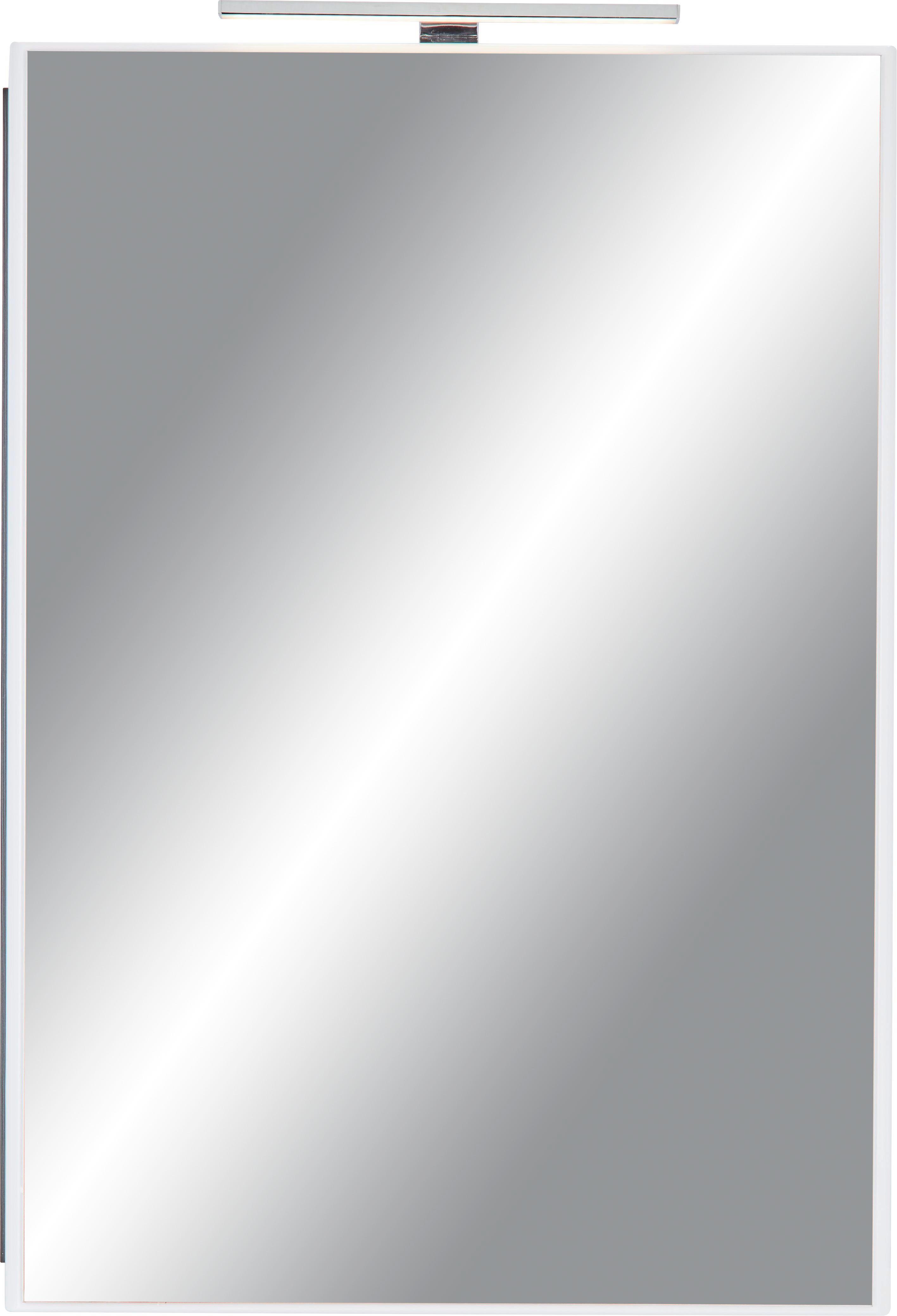 Spiegelschrank Weiß/Braun - Braun/Weiß, MODERN, Holzwerkstoff/Metall (60/85/20cm) - Mömax modern living