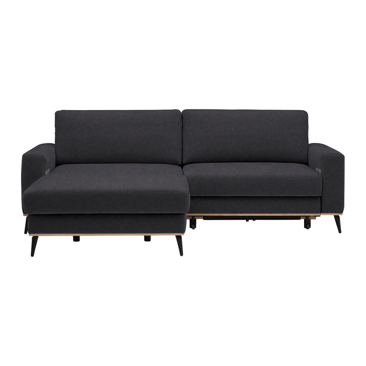 Wohnlandschaft Romeo Platinfarben - Platinfarben/Schwarz, KONVENTIONELL, Textil/Metall (167/87/234cm) - Zandiara