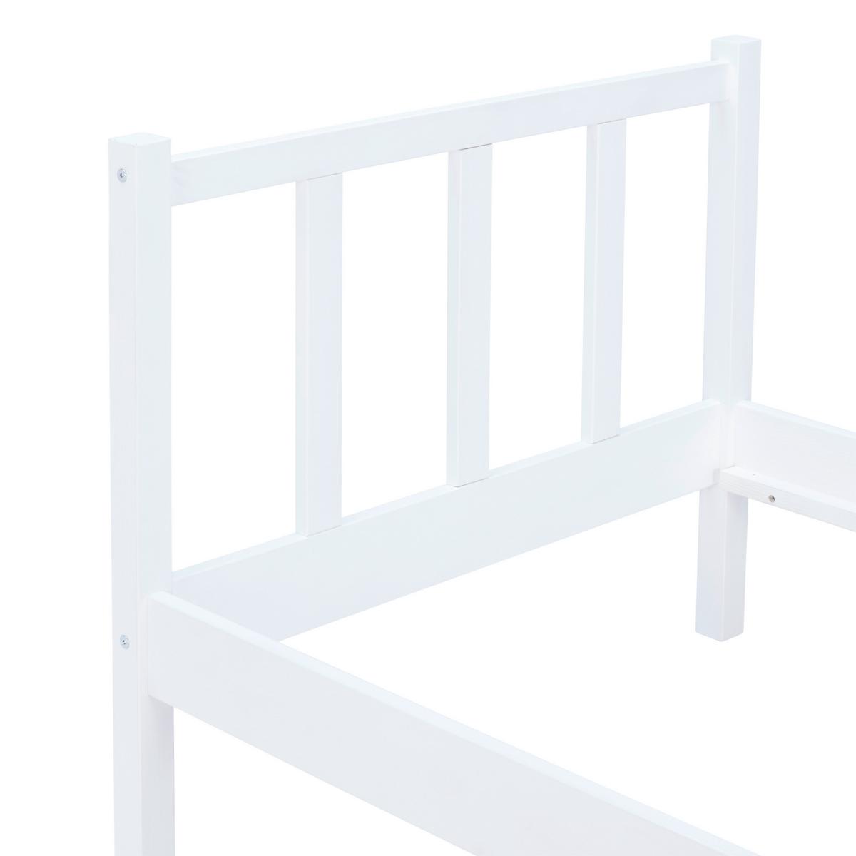 Postelja Maren - bela, Basics, les (90/200cm)