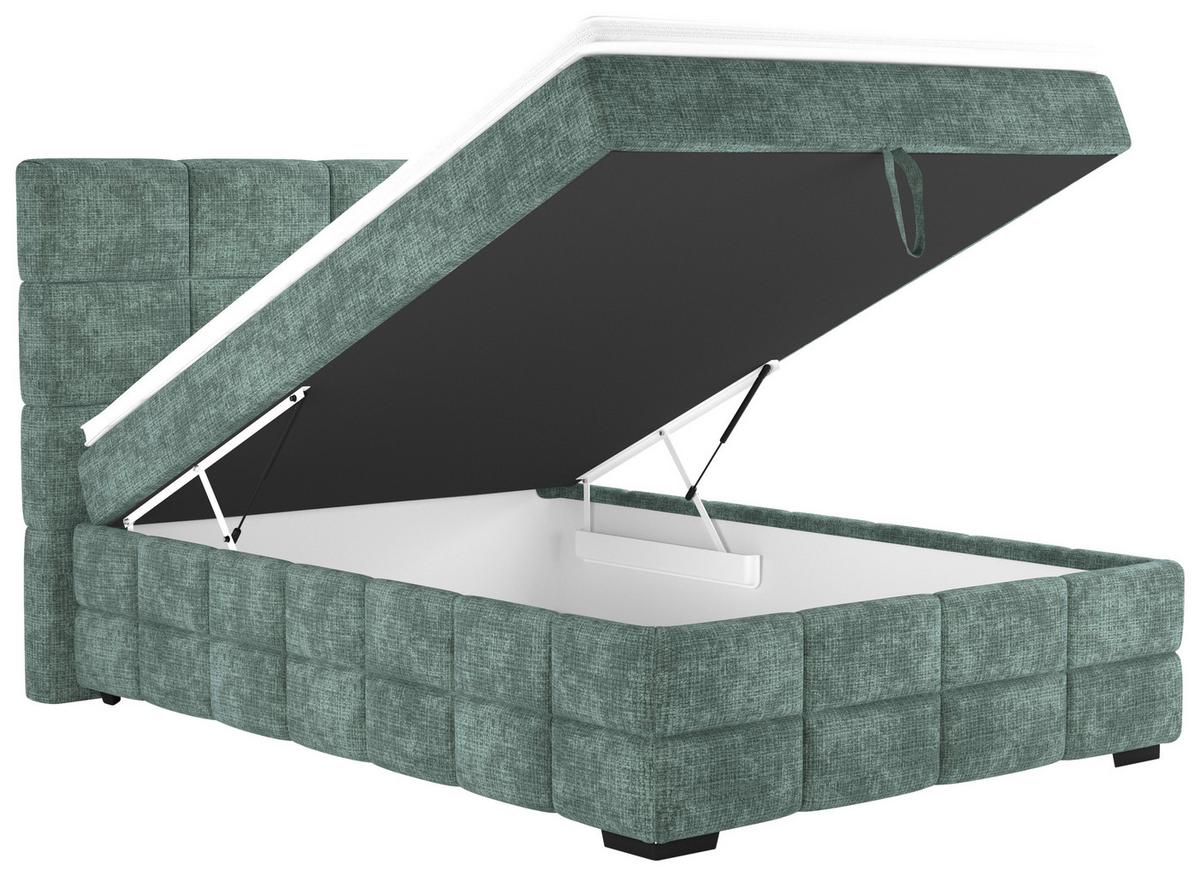 PAT BOX VEGA - verde, Trend, lemn/textil (140/200cm) - Modern Living