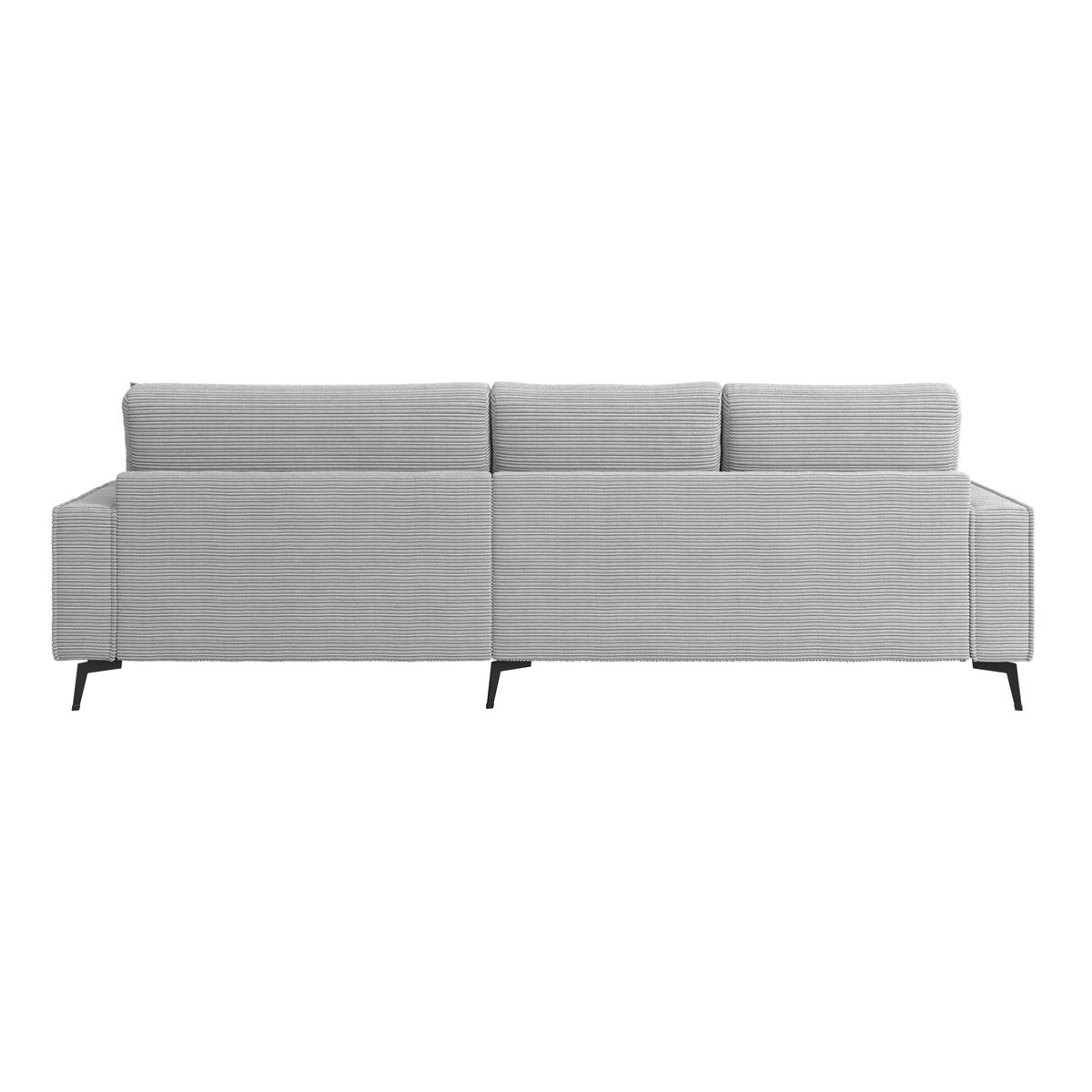 Kutna Garnitura Zero - svijetlo siva/crna, Trend, tekstil (286/173cm)