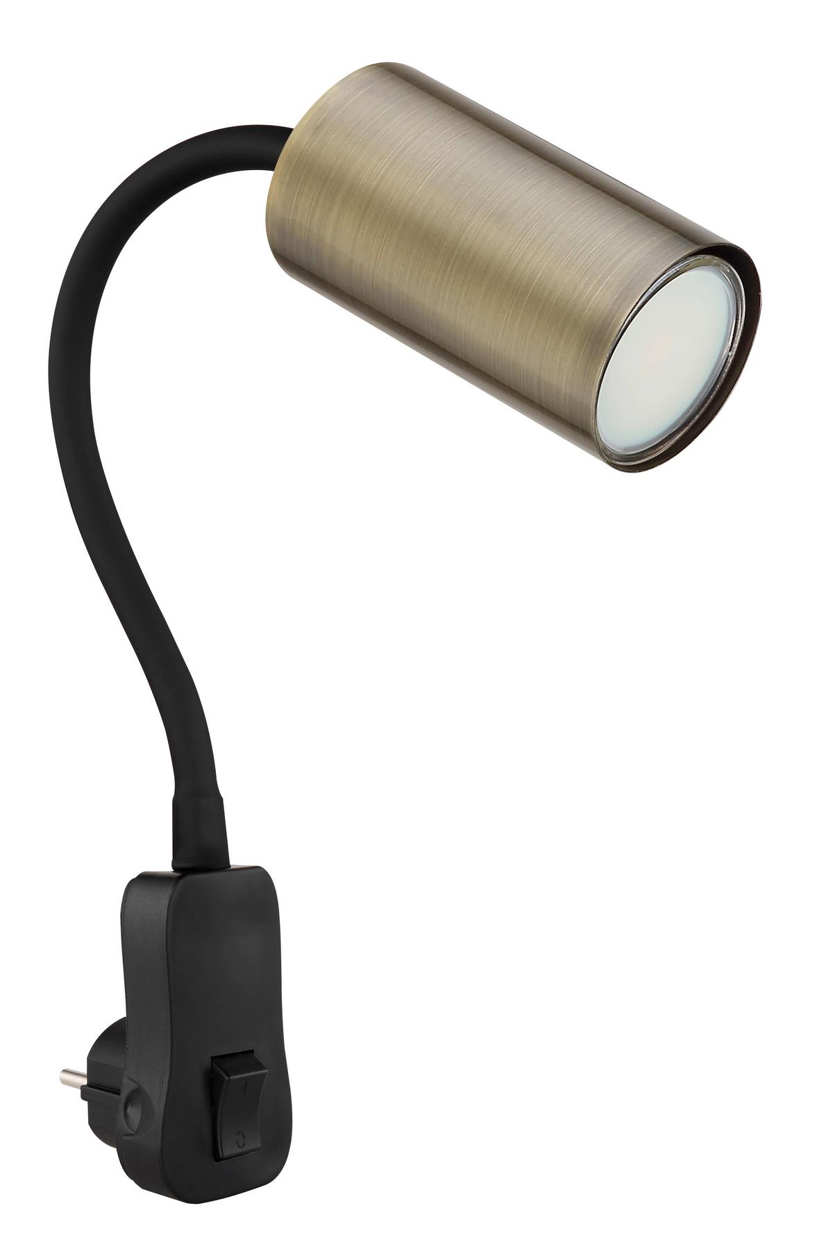 Wandleuchte Robby in Schwarz max. 25 Watt - Schwarz, Basics, Kunststoff/Metall (5,5/32/43cm) - Globo