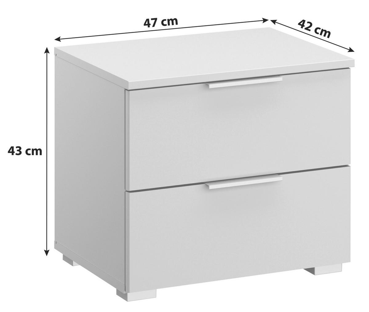 Noptieră ALABAMA - gri deschis, Modern, material pe bază de lemn (47/43/42cm)