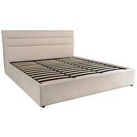Tapecirani Krevet Sienna - prirodne boje/bež, Lifestyle, drvo/metal (180/200cm) - Based