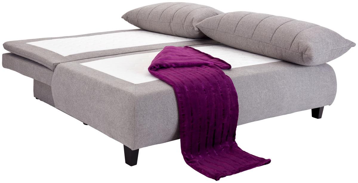 Canapea Boxspring Marino - gri deschis, Modern, textil (208/102/96cm) - Luca Bessoni
