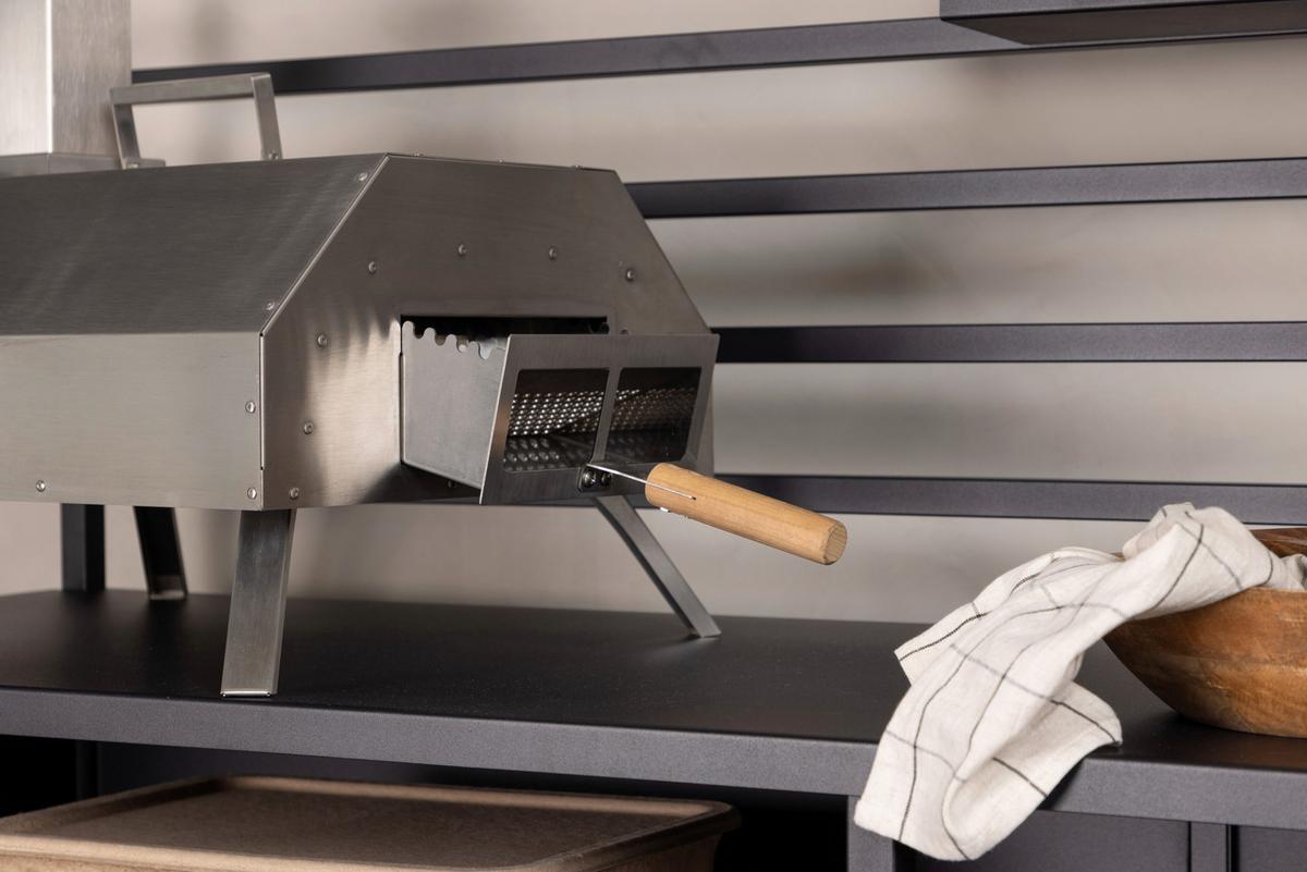Pizzaofen Hamna ca. 76,4x68,1x40 cm Silber - Silberfarben, KONVENTIONELL, Metall (76,4/68,1/40cm) - Gardenson