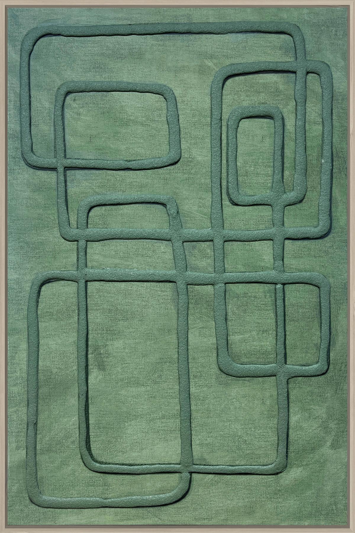 Keilrahmenbild Denise Small Grün ca. 60x90cm - Naturfarben/Grün, MODERN, Holzwerkstoff/Kunststoff (60/90cm) - Mömax