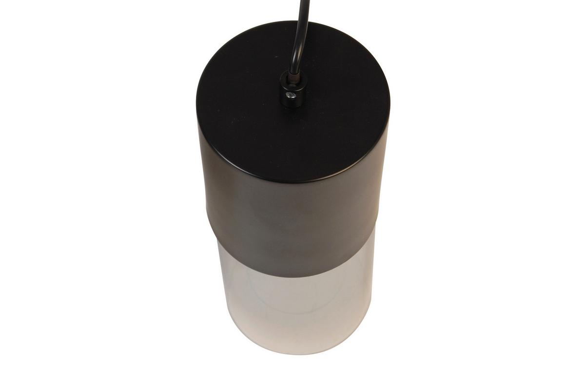 Hängeleuchte Monaco Graubraun max. 160 Watt - Graubraun, Trend, Glas/Metall (80,5/10/150cm) - Novel