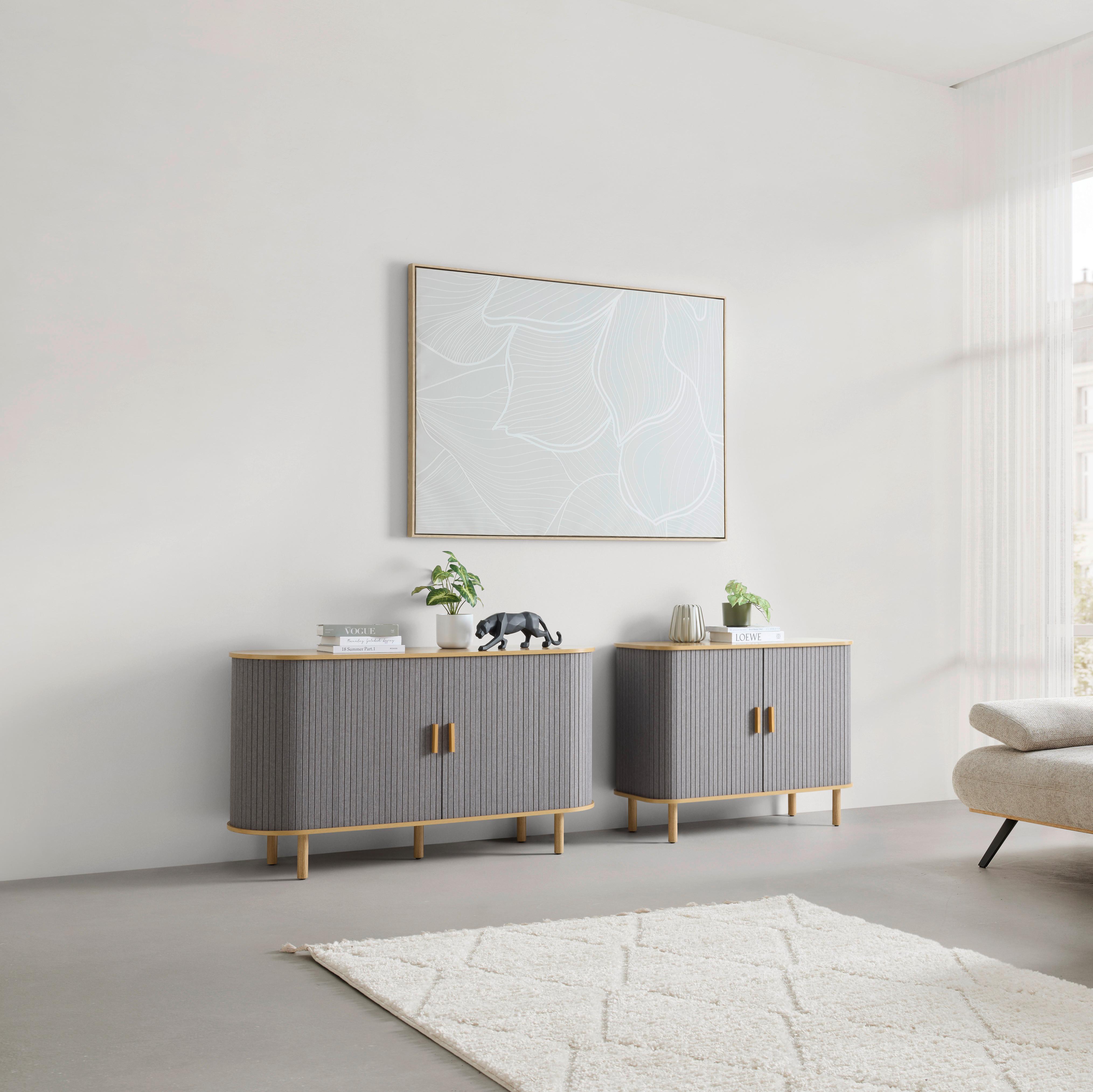 SIDEBOARD ARVID -EXKLUSIV- - grå/naturfärgad, Modern, trämaterial/trä (140/75/40cm) - Mömax