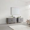 SIDEBOARD ARVID -EXKLUSIV- - grå/naturfärgad, Modern, trämaterial/trä (140/75/40cm) - Mömax