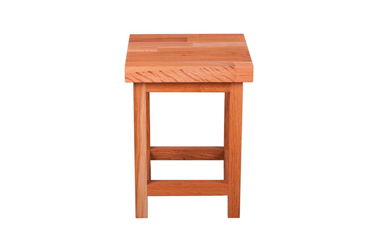 Universalhocker Echtholz Eichefarben H: 40 cm - Eichefarben, Basics, Holz (30/40/30cm) - Gardenson