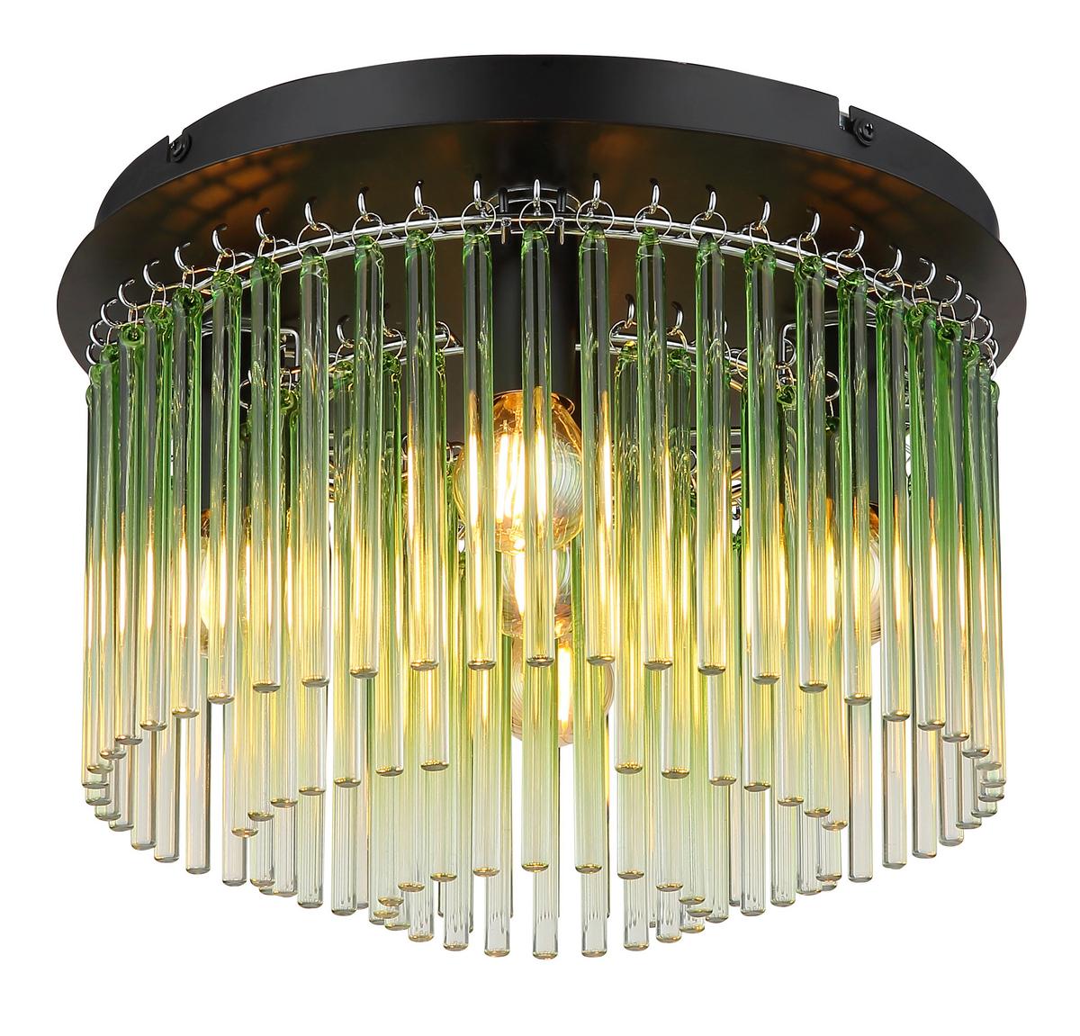 DECKENLEUCHTE 15698DG GORLEY - Klar/Chromfarben, Lifestyle, Glas/Metall (32/23cm) - Globo