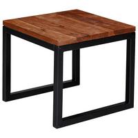 Klubska Miza Wl6.150 - črna/barve indijskega rožnega lesa, Konvencionalno, kovina/les (45/45/40cm) - MID.YOU