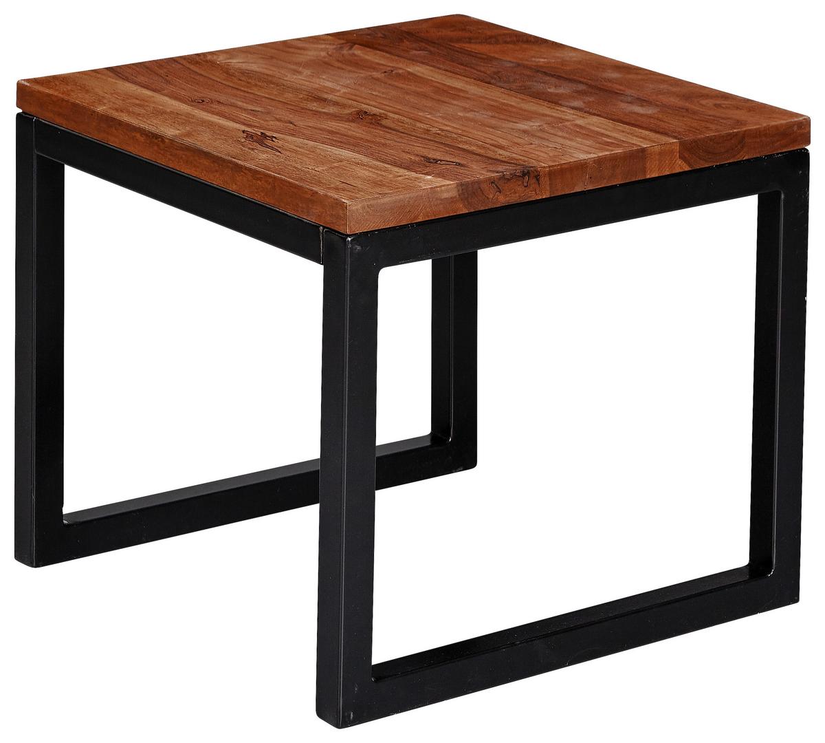 Klubska Miza Wl6.150 - črna/barve indijskega rožnega lesa, Konvencionalno, kovina/les (45/45/40cm) - MID.YOU