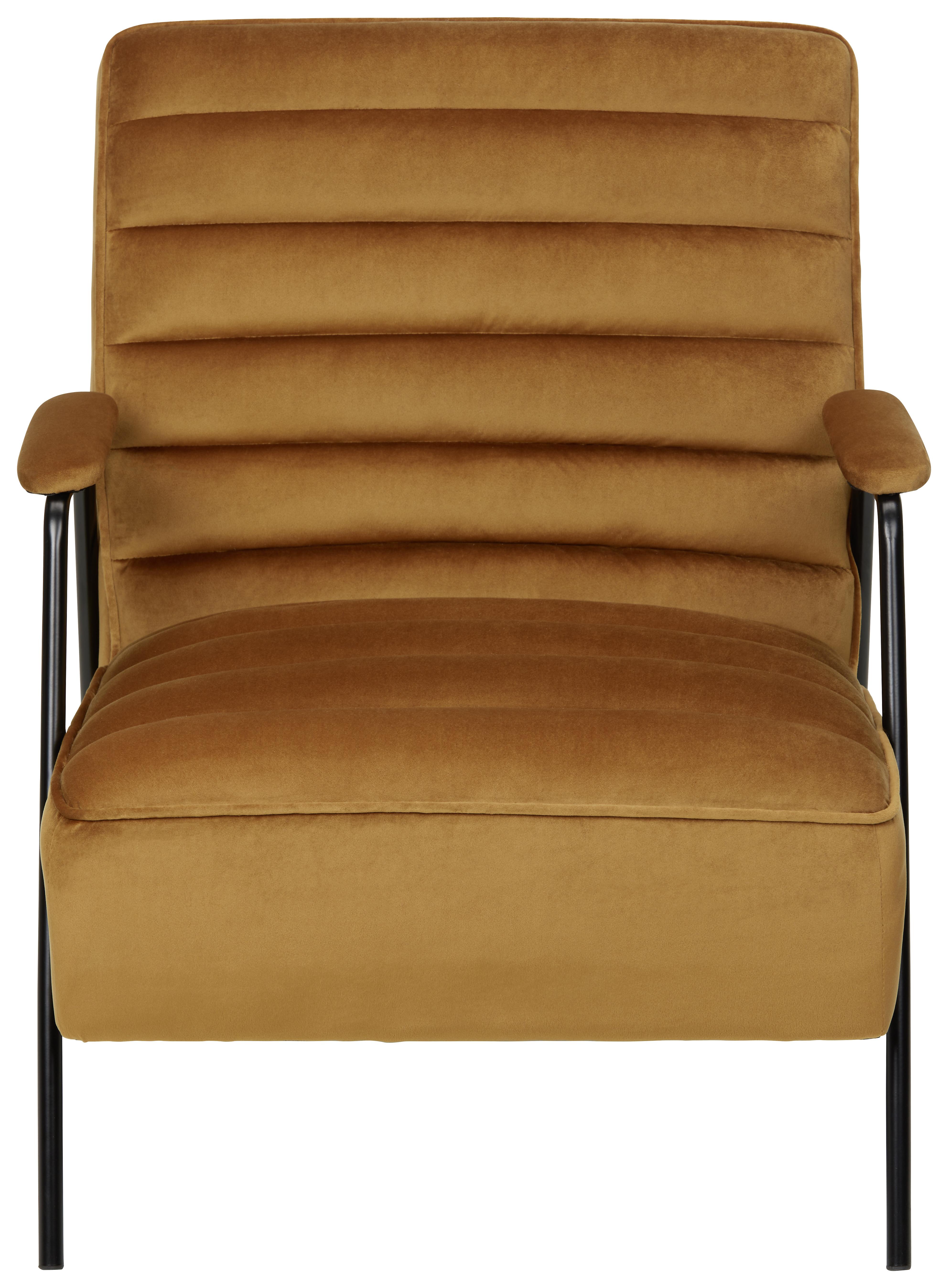 Armlehnstuhl aus Kiefer in Braun - Schwarz/Braun, Modern, Holz/Textil (60/83/80cm) - Modern Living