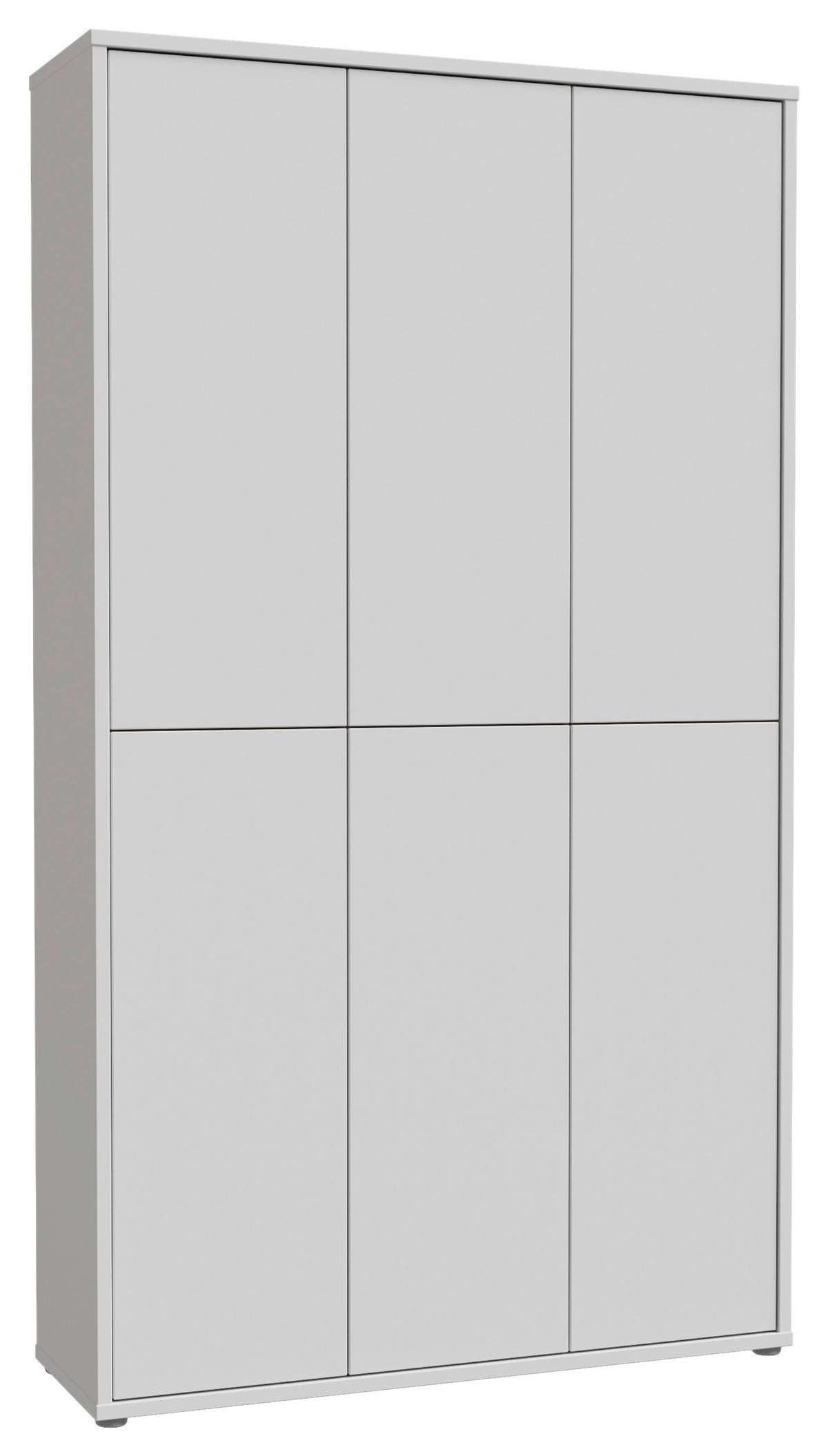 Dulap pentru pantofi ALICE SPRINGS - gri deschis, Basics, material pe bază de lemn (110/192/35cm) - Modern Living