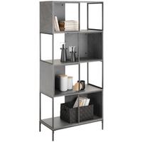 Raumteiler in Grau/Schwarz - Schwarz/Grau, Modern, Holzwerkstoff/Metall (70/158/35cm) - Mömax