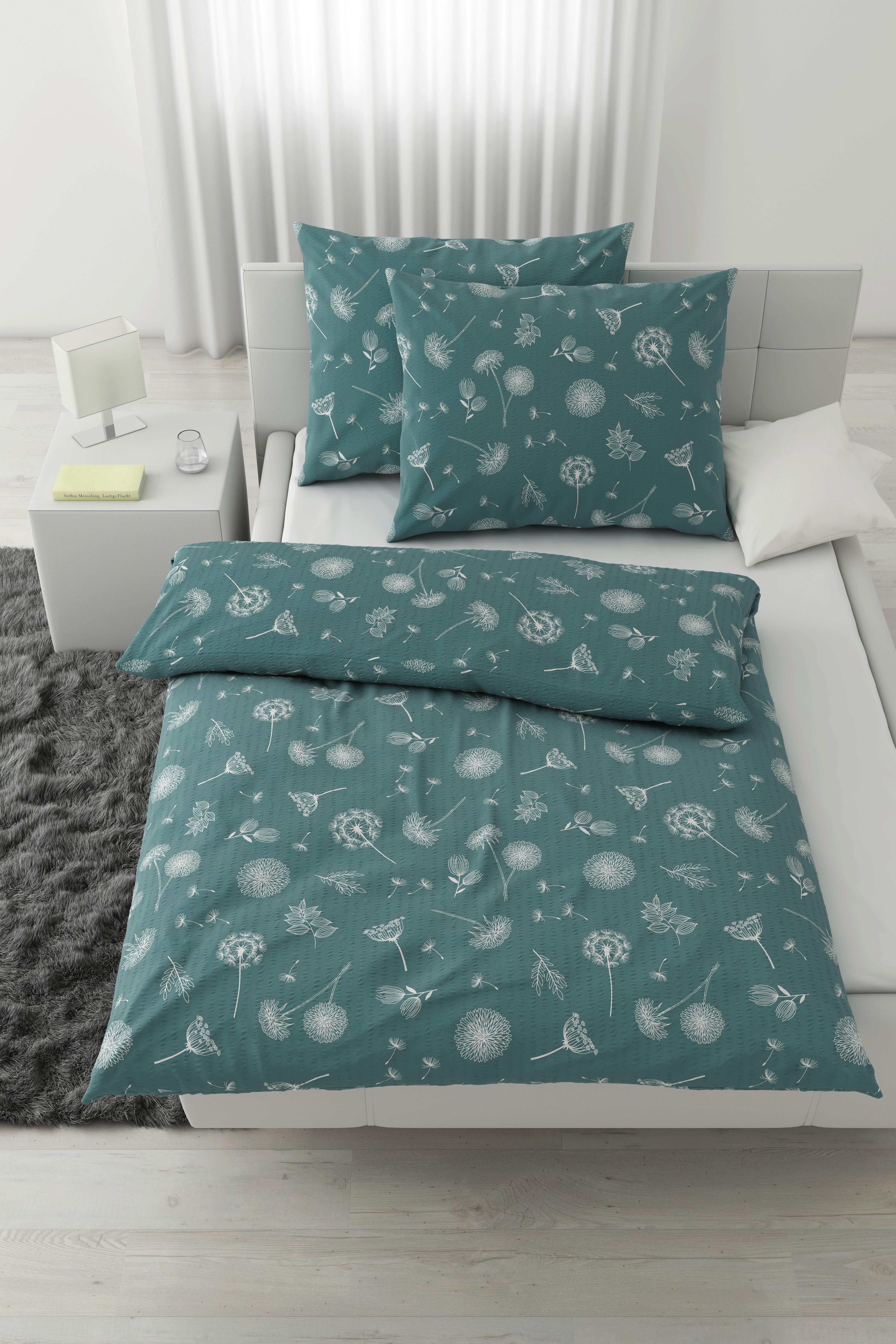 Lenjerie de pat Pusteblume cca. 200x220/2x50x70 cm - albastru, Konventionell, textil (200/220cm) - Modern Living