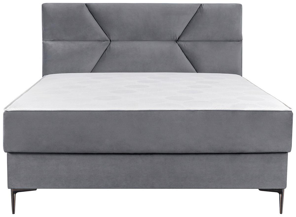 Kárpitozott Ágy Luka - szürke, Konventionell, faalapú anyag/textil (160/200cm)