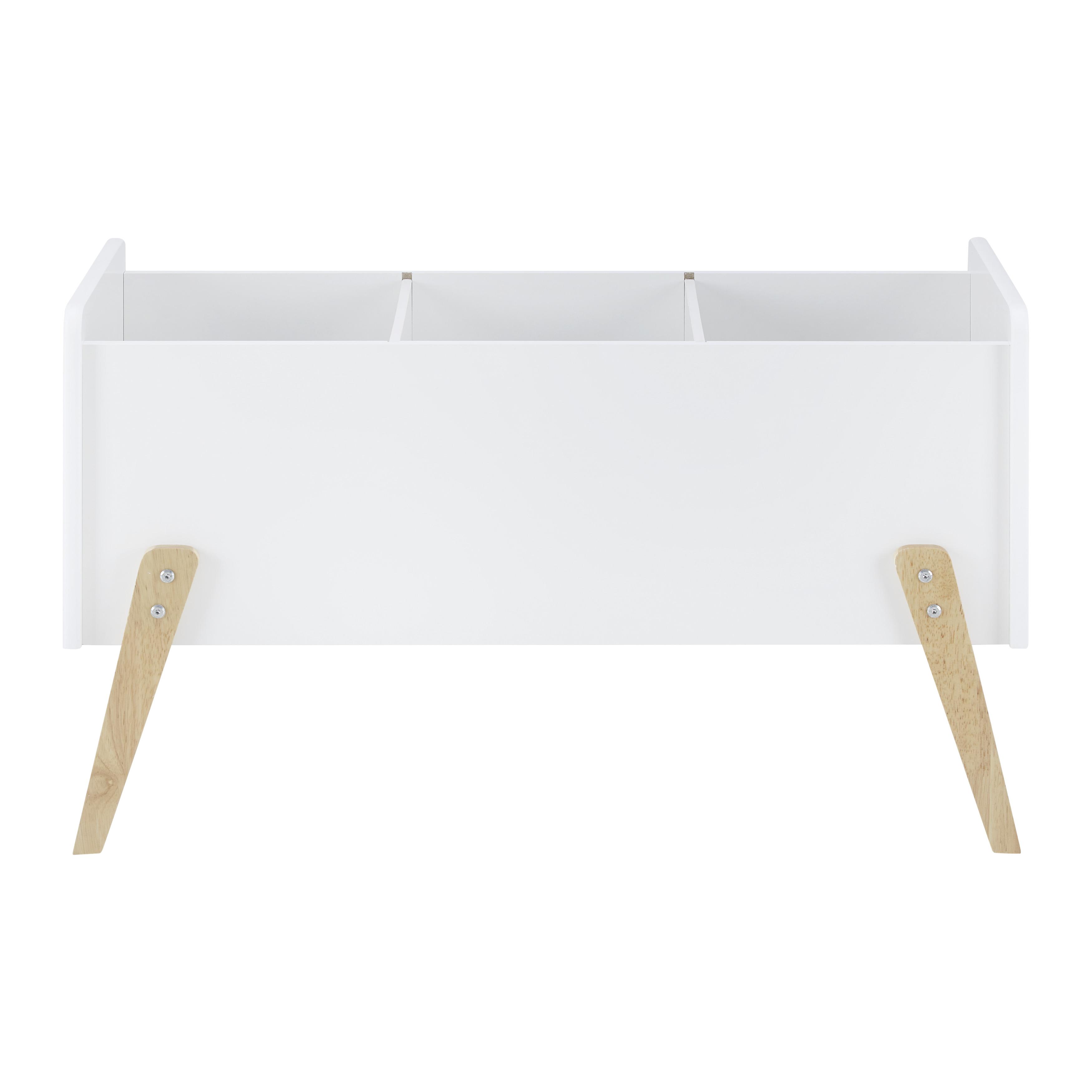 Spielzeugtruhe weiß, "Lia" - Weiß, MODERN (80/48/39cm) - Bessagi Kids