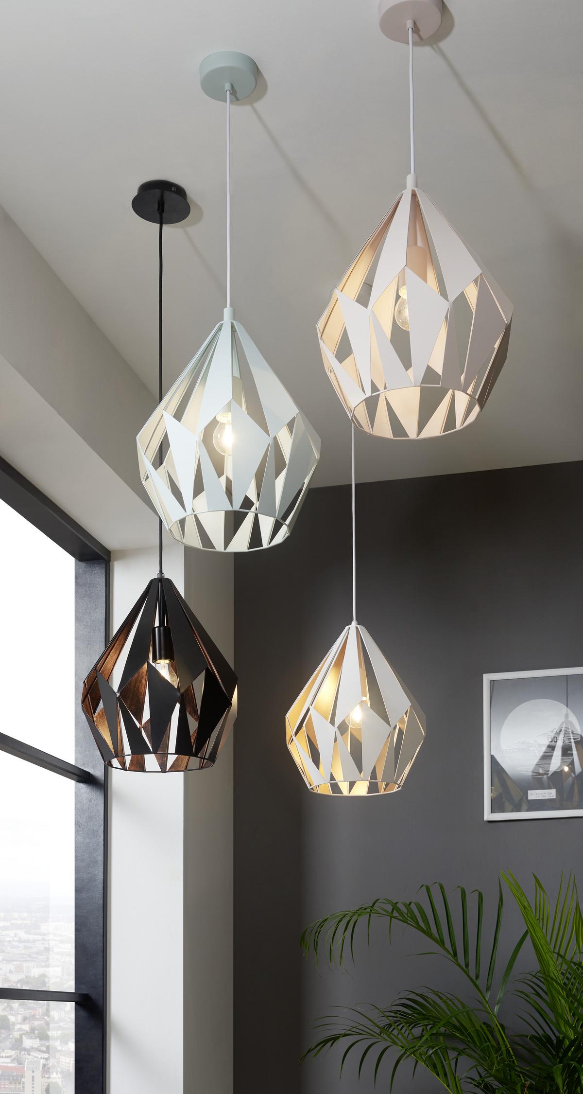 LAMPA WISZĄCA 78259 CARLTON 1 - czarny/kolor miedziany, Konventionell, metal (31kg) - Marama