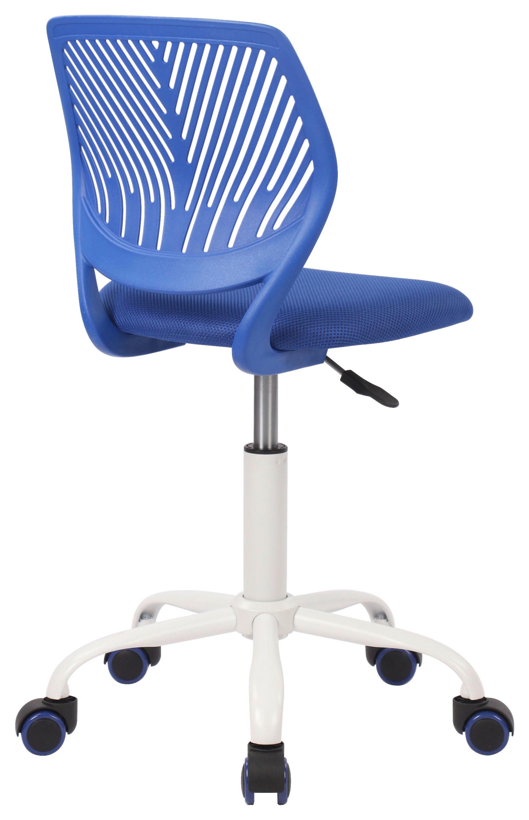 CHAISE PIVOTANTE POUR ADOS KIRA - bleu/blanc, MODERN, métal/matière synthétique (40/87/44cm) - Mömax