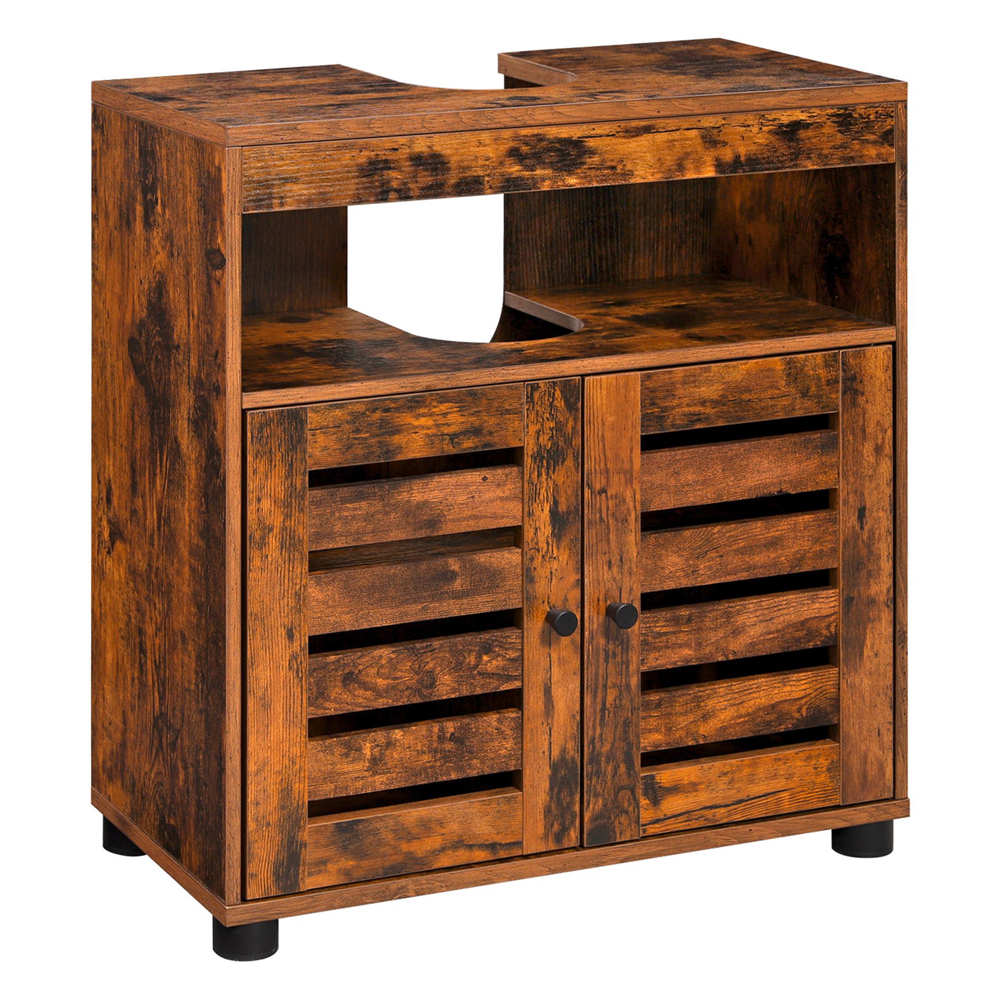 WASCHBECKENUNTERSCHRANK BBK04BXV1 - Schwarz/Braun, Trend, Holzwerkstoff/Kunststoff (60/63/30cm) - MID.YOU