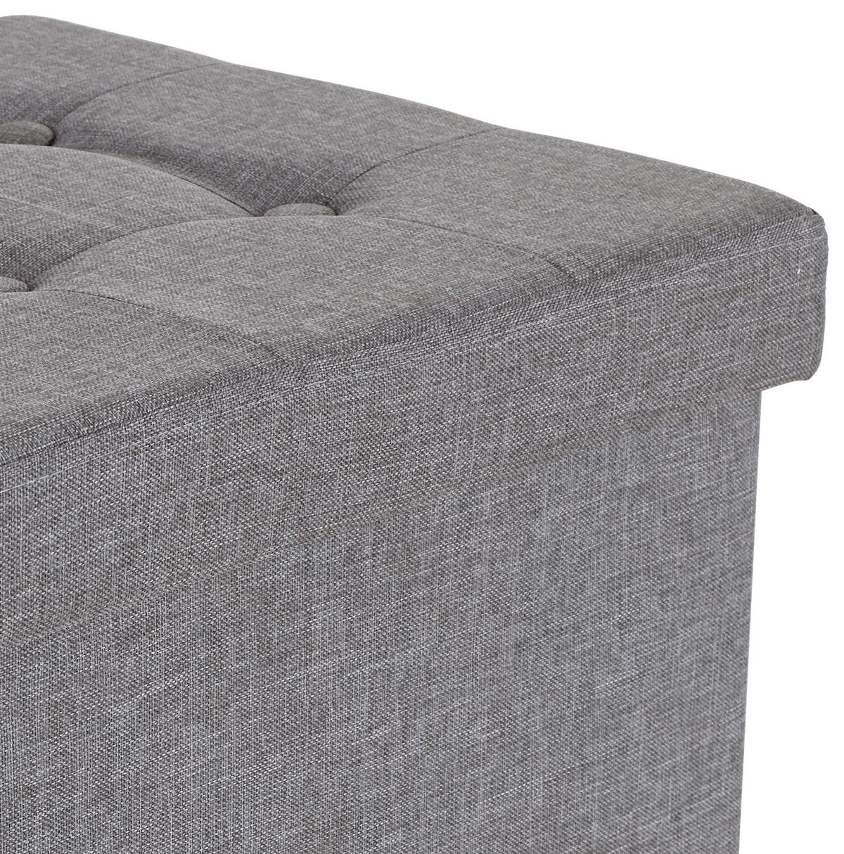 Taburet Franz - gri, Modern, textil/material pe bază de lemn (38/38/38cm) - Modern Living