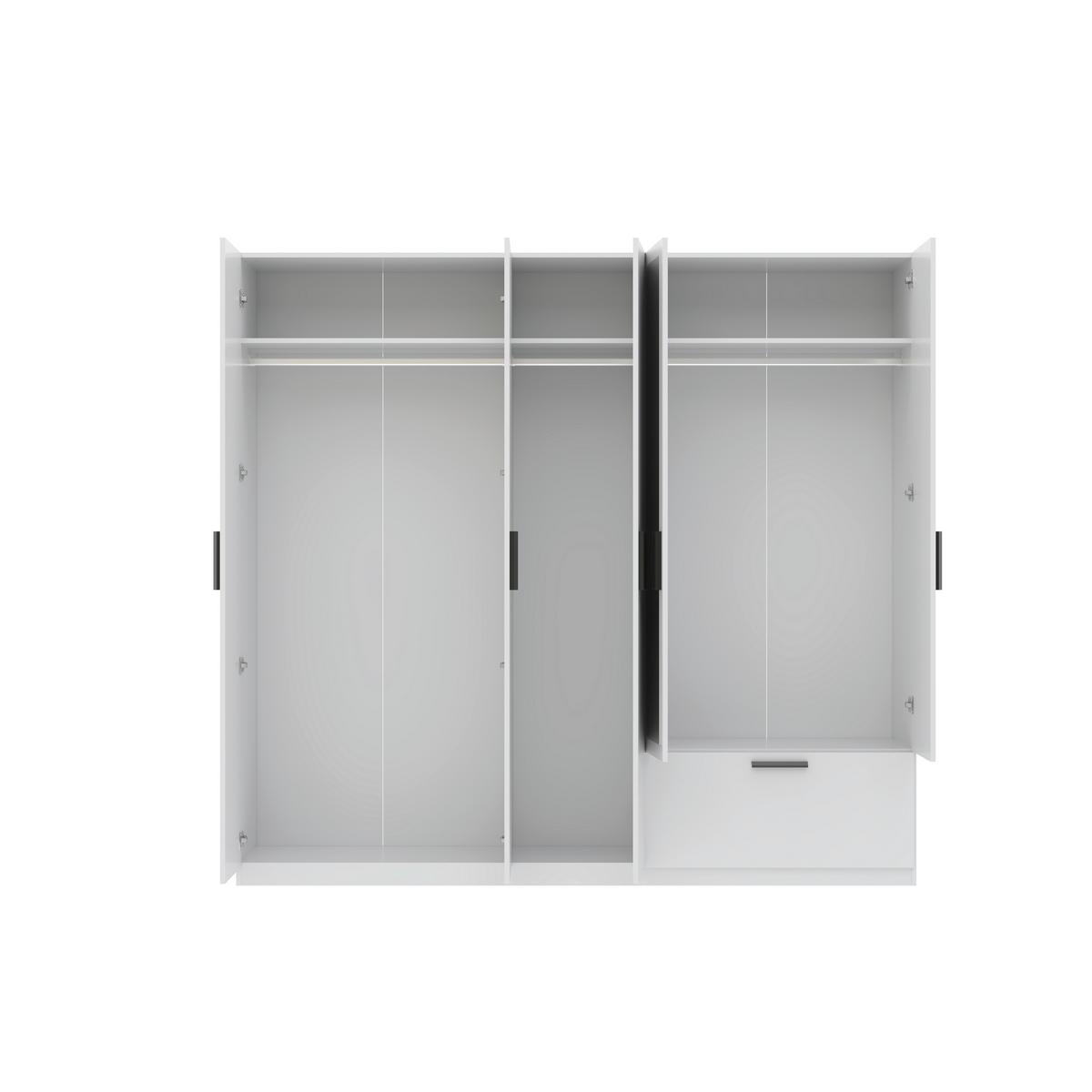 Drehtürenschrank Milos 5T1S Weiß - mömax