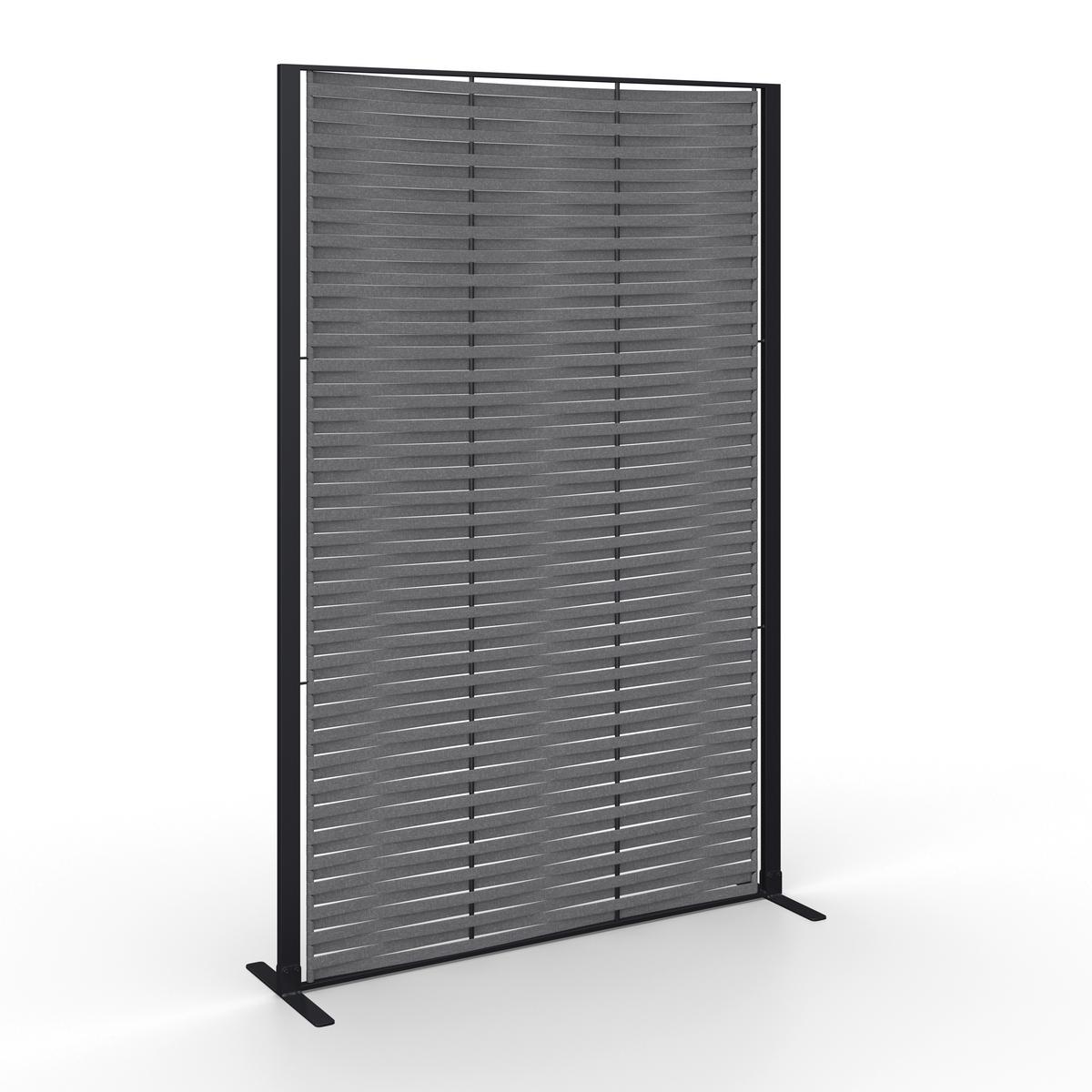 Paraván Java - sötétszürke, Natur, műanyag/fém (36/180/119cm) - Mömax