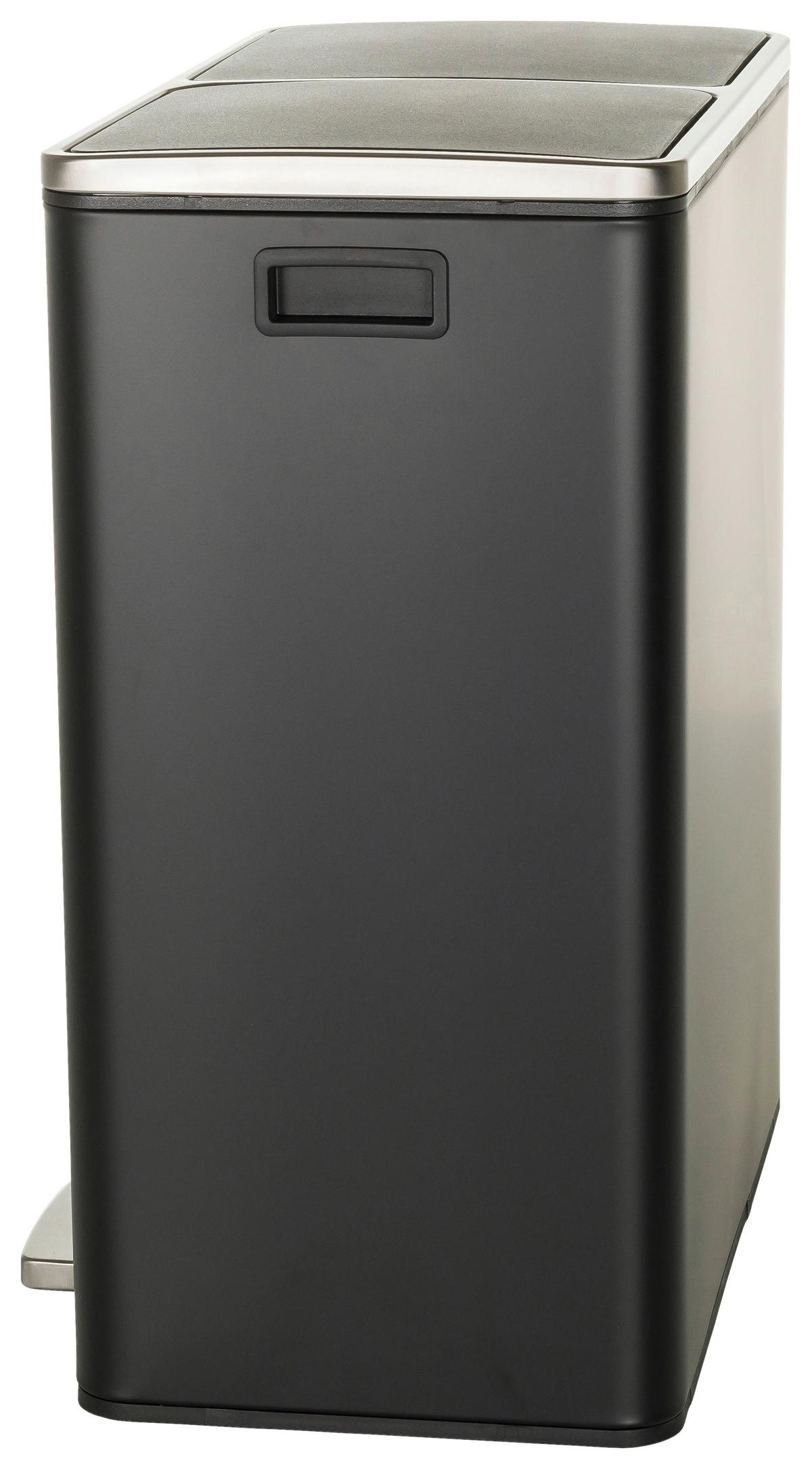 Abfallsammler Clean Schwarz ca. 59x65,5x32cm - Schwarz, MODERN (59,0/65,5/32cm) - MID.YOU