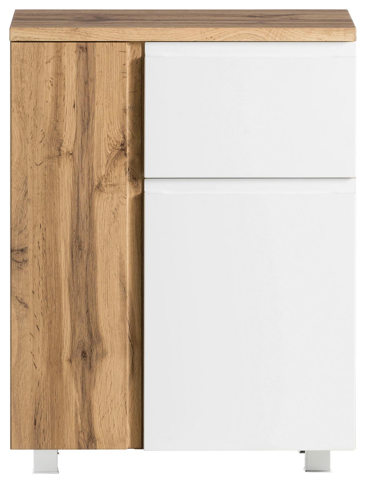 Unterschrank "Varese" VARESE - Eiche Wotan/Weiß, MODERN, Holzwerkstoff (65/79/35cm) - Held