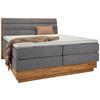 Boxspringbett Marissa in Grau ca. 180x200cm - Schwarz/Grau, Konventionell, Holz/Textil (180/200cm) - Premium Living