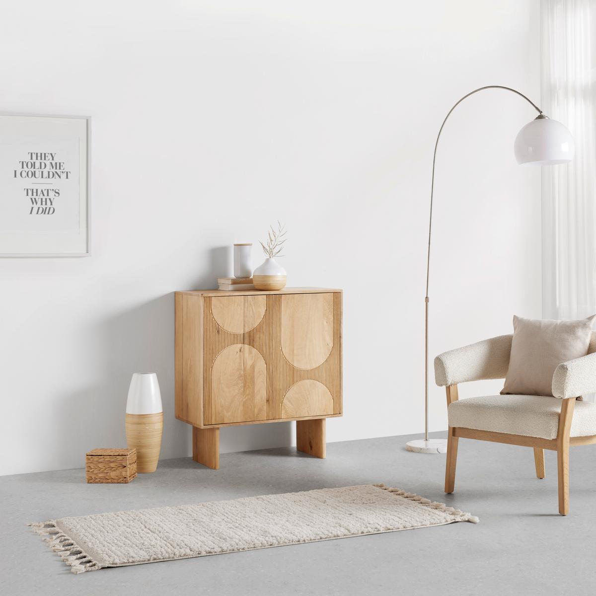 Kommode Curve in Eichefarben - Eichefarben, MODERN, Holz/Holzwerkstoff (80/90/40cm) - Zandiara