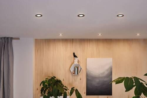 LED-Deckenleuchte Calla IP65 in Schwarz max. 6 Watt - Schwarz, Basics, Metall (9cm) - Paulmann