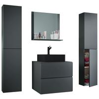 BADEZIMMER LENDAS BL XL - Anthrazit/Schwarz, Modern, Glas/Keramik (127cm) - MID.YOU