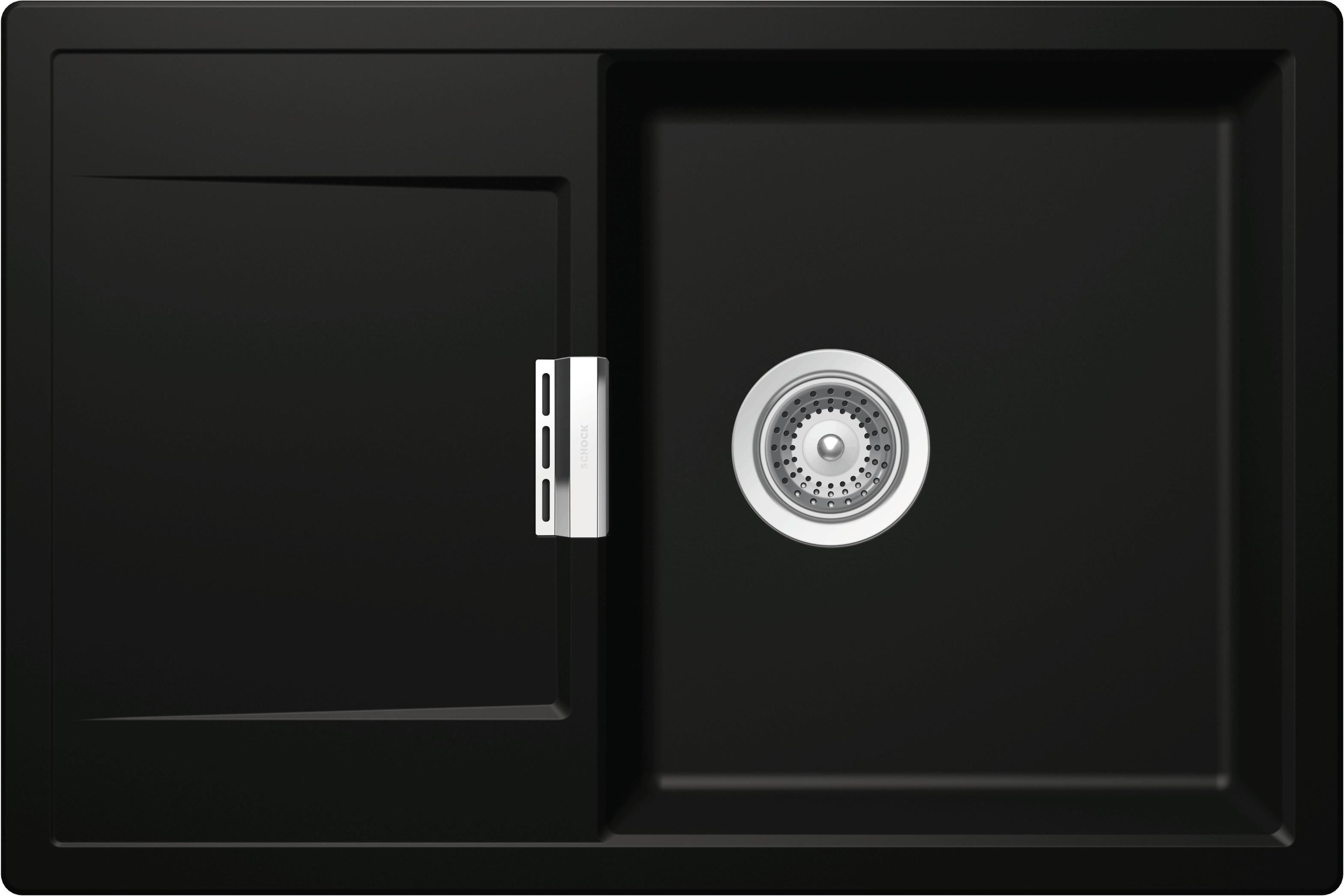 Spüle Mono-D 100, in Schwarz - Schwarz, MODERN, Stein (76,5/51cm) - Schock