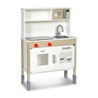 KUCHNIA DLA DZIECI 849133 - czarny/biały, Basics, materiał drewnopochodny/drewno (60/90/30cm) - My Baby Lou