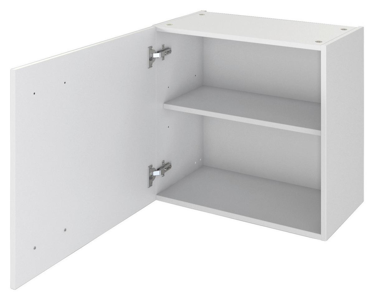 Kuhinjska Zgornja Omarica Lucca, Bela - bela/barve aluminija, Konvencionalno, umetna masa/leseni material (60/54,8/32cm) - FlexWell