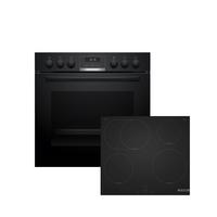 Herdset HND61MATT6 Schwarz - Schwarz, MODERN, Glas/Metall (60cm) - Bosch