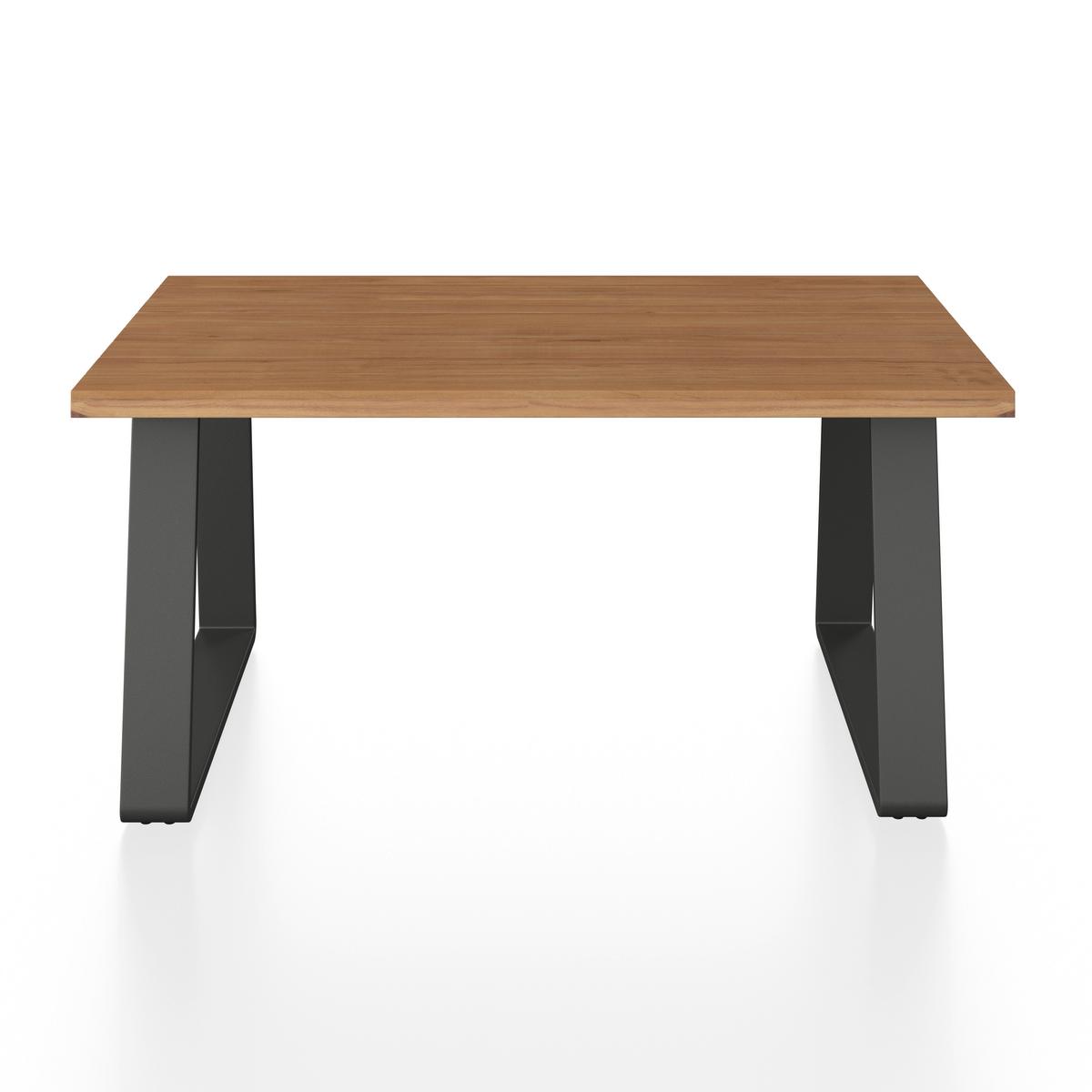 Dining-Loungeset Alexa Holz Outdoorstoff/Metall +Abdeckung - Anthrazit/Creme, MODERN, Holz/Textil (208,5/81/85,5cm) - Bessagi Garden